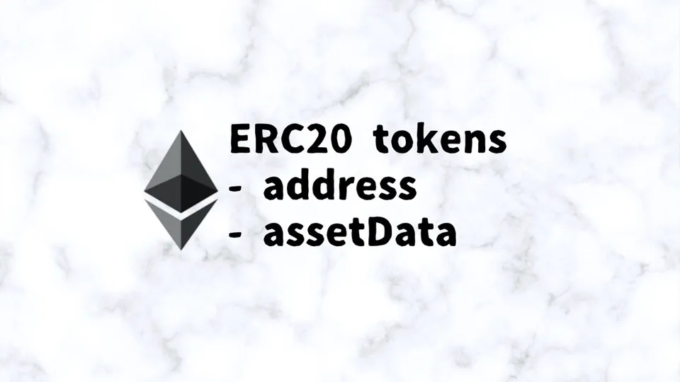 List of ERC20 token addresses and assetData from 0x API (Mainnet &amp; Kovan)