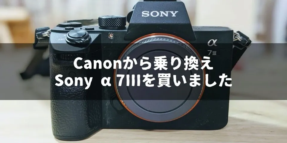 Canonから乗り換えてSony α7IIIを買いました【初のフルサイズ一眼】