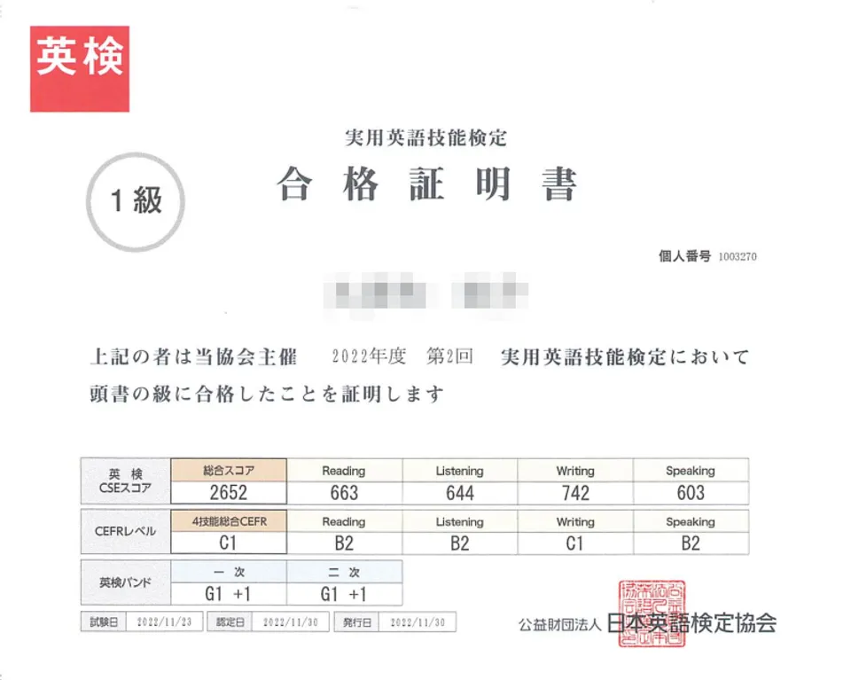 英検1級（ギリギリ）合格までにやったこと